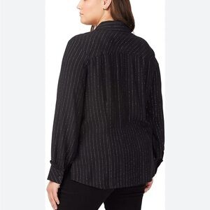 Women’s Black and Gold Striped Shirt